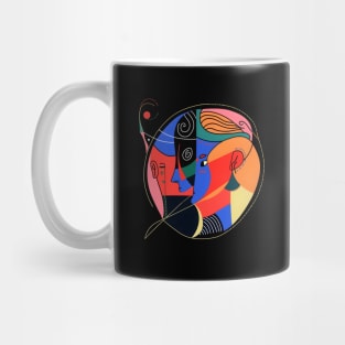 Picasso Style Attending Concert. Mug
